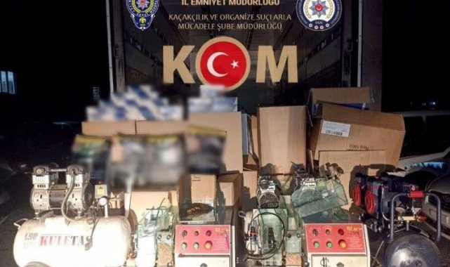 Kocaeli'de 205 bin 250 adet dolu ve boş makaron ele geçirildi