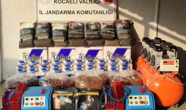 Kocaeli'de on binlerce makaron ele geçirildi