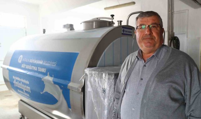 Kokurteli Yazır Mahallesi'ne 4 tonluk süt tankı desteği