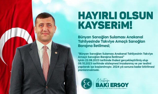 MHP'li Ersoy'dan Kayseri tarımına müjdeler