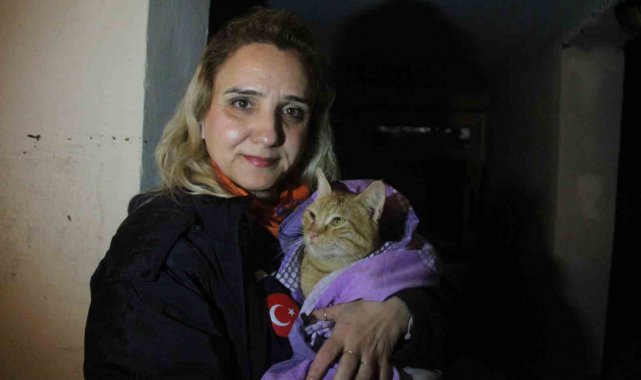 Sel suyuyla dolu bodrum katta ölümü göze alıp kedisini kurtaran kadın o anları anlattı