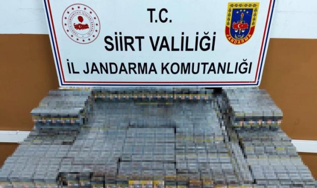 Siirt'te bin 100 paket kaçak sigara ele geçirildi