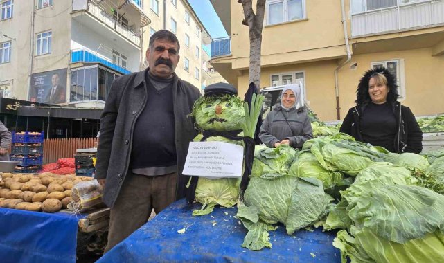 Tokatlılar "lahana adamla" kar hasreti giderdi