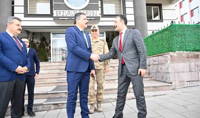Vali Çiftçi Erzurum Barosu'na iade-i ziyaret