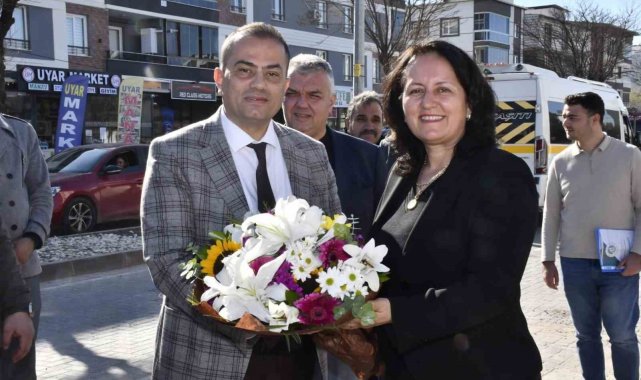 Yağmur suyu hattı çalışmalarını inceledi