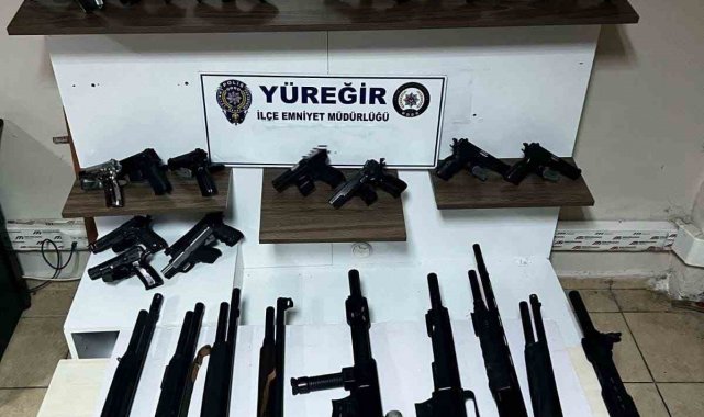 Yüreğir'de 27 ruhsatsız tabanca ele geçirildi