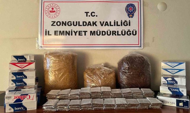 Zonguldak'ta 7 bin 860 adet doldurulmuş makaron ele geçirildi