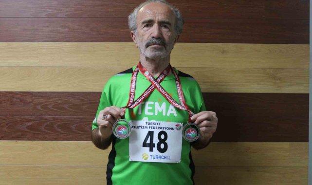78 yaşında 2 madalyanın sahibi oldu