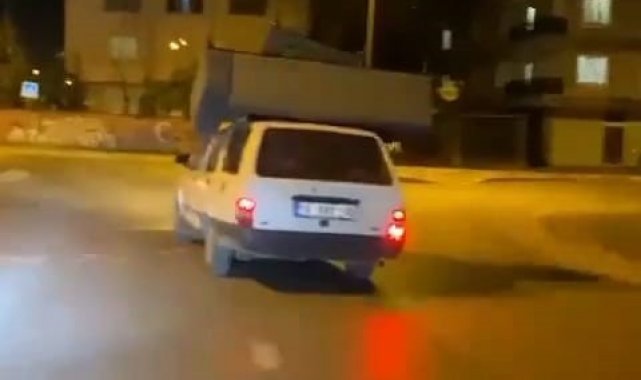 Bursa'da tehlikeli taşımacılık kamerada