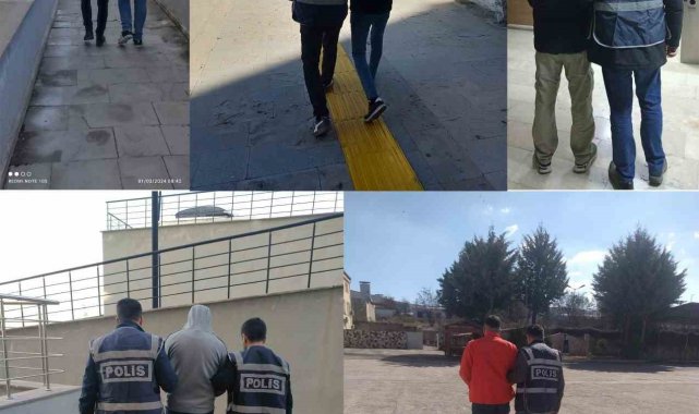 Elazığ'da kesinleşmiş hapis cezası bulunan 17 zanlı yakalandı
