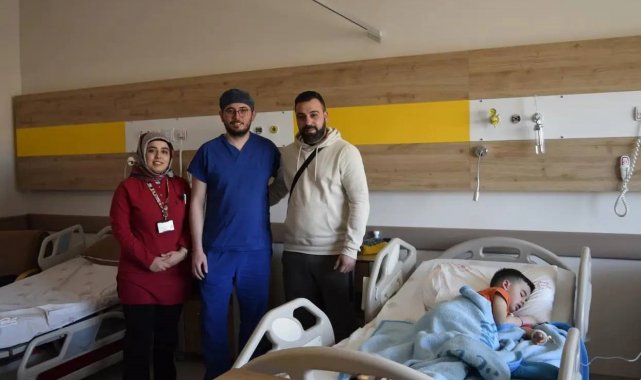 Gurbetçi ailenin çocuğu sağlığına Bayburt'ta kavuştu