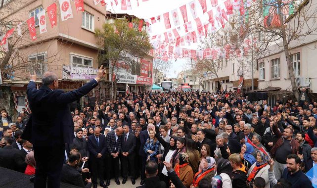 Oğuzeli'nde miting gibi açılış
