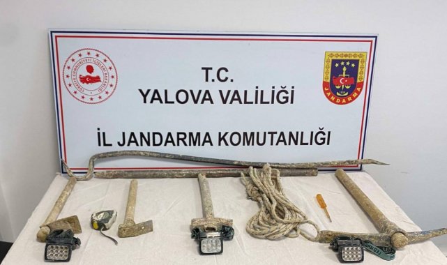 Yalova'da kaçak kazı yapan 4 kişi gözaltına alındı