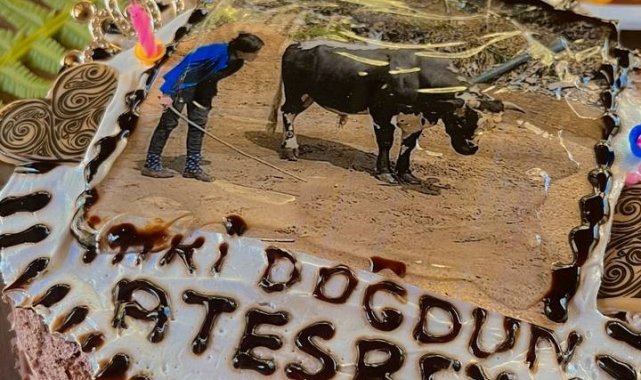 700 kilogramlık boğasının doğum gününü kutladı