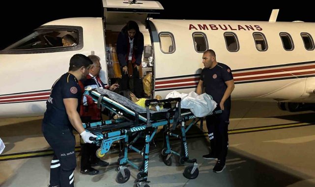 8 yaşındaki hasta çocuk ambulans uçak ile Ankara'ya sevk edildi