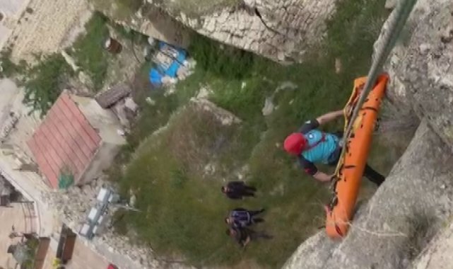 Balayı için Kapadokya'ya geldi, Ortahisar Kalesi'nde mahsur kaldı