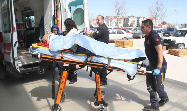 Barakadan düşen kişi yaralandı