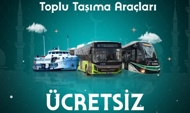 Bayramda ulaşım 3 gün boyunca ücretsiz
