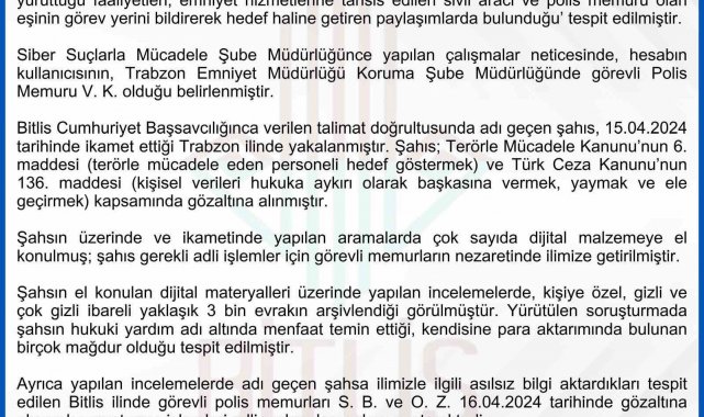 Bitlis Valiliği ve EGM'den 'Bombacı Mülayim' açıklaması