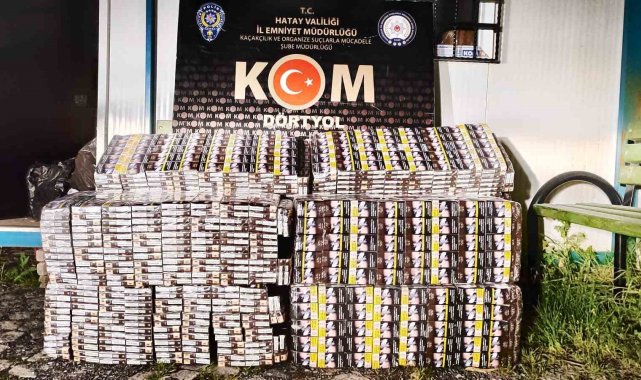 Dörtyol'da 3 bin paket kaçak sigara ele geçirildi
