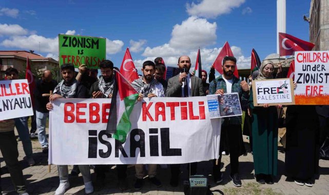 Edirne'de üniversite öğrencilerinden Gazze'ye destek protestosu