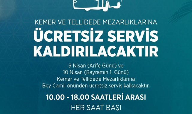 Efeler Belediyesi'nden mezarlık ziyaretleri için ücretsiz ulaşım desteği