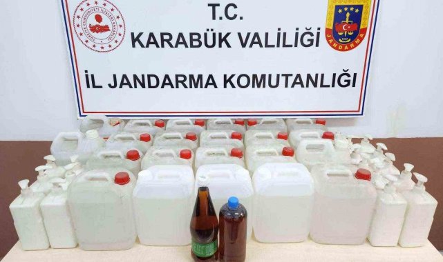 Karabük'te sahte alkol operasyonu