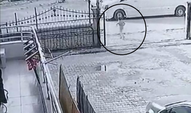 Küçük çocuğun minibüsün altında kaldığı anlar kamerada