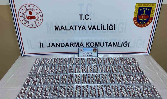 Malatya'da binden fazla sentetik hap ele geçirildi