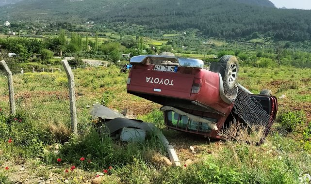 Osmaniye'de pikap takla attı: 1 yaralı