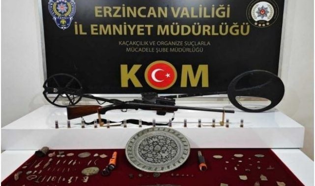 Otlukbeli'de define avcısı yakalandı