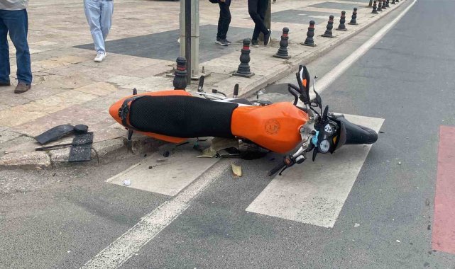 Otomobil ile motosiklet çarpıştı: 1 yaralı