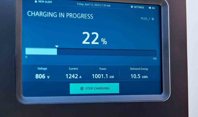 Siemens'in prototip Megawatt Şarj Sistemi 1MW şarj sağladı
