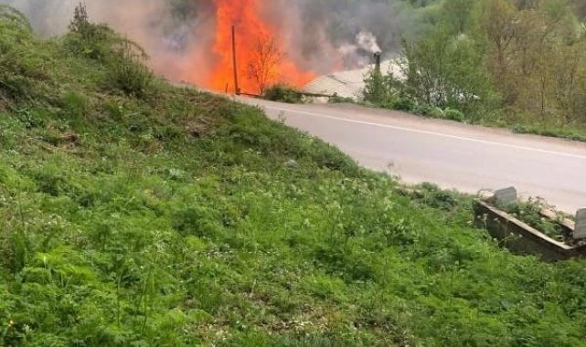 Sinop'ta 2 ev yanarak kül oldu