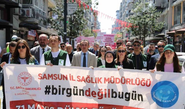 'Tütünsüz sağlıklı yaşama' dikkat çekmek için yürüdüler