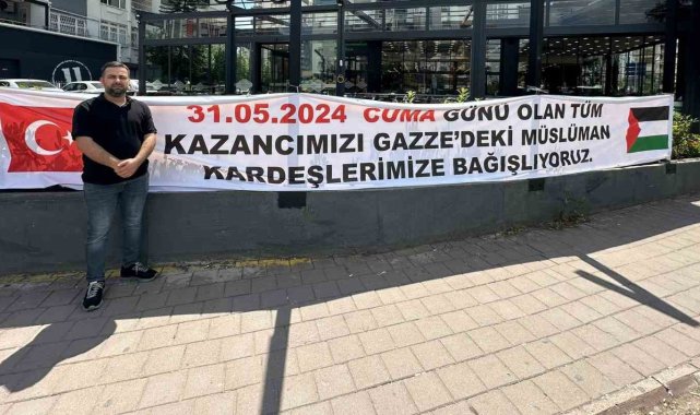 Adana'da bir tatlıcı bir günlük gelirinin tamamını Filistin halkına bağışlayacak