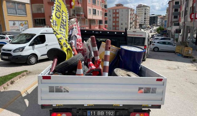 Bilecik'te kaldırım ve kapı önleri işgal eden esnafa ceza yağdı