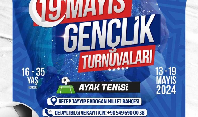 Büyükşehir Spor A.Ş.'nin 19 Mayıs Tenis Turnuvaları için kayıtlar başladı