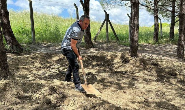 Definecilerin talan ettiği şehit mezarlığı ve çevresine mahalleli sahip çıktı