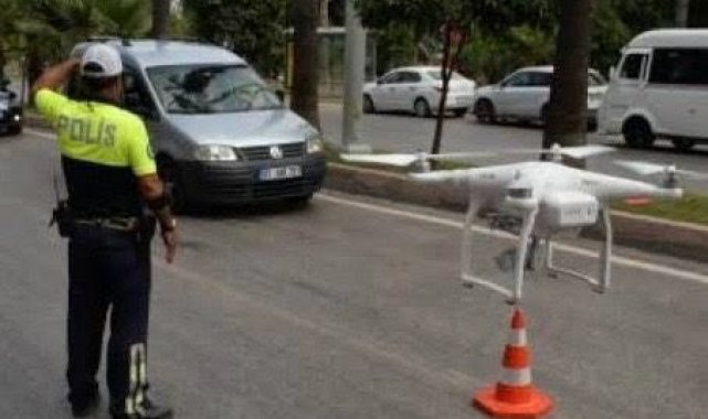 Dron denetimlerine 12 sürücü takıldı