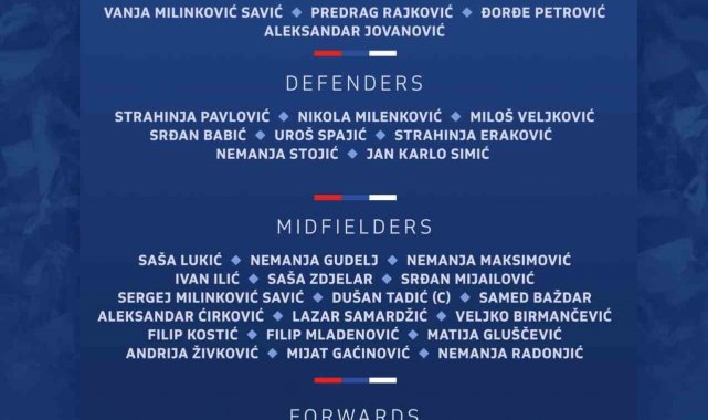 Dusan Tadic, Sırbistan kadrosunda yer aldı