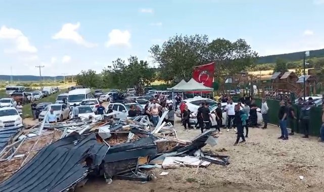 Edirne Valiliği kararıyla 'tiny house' yapılarının yıkımı esnasında ortalık karıştı