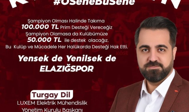 Elazığspor'a 100 bin liralık prim sözü