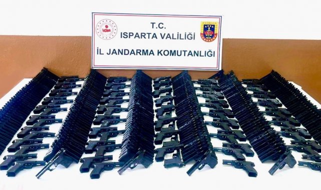 Elektrikli bisiklette 564 adet tabanca alt takımı ele geçirildi