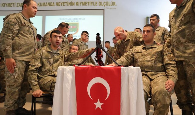 Engelli bireyler temsili askerlik yaptı