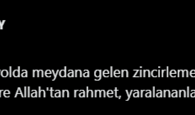 Eskişehir Valisi'nden Mersin'deki kazayla ilgili taziye mesajı