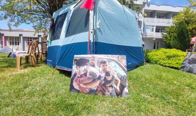 Gazze için çadırlı eylem: Çadırda kalacaklar