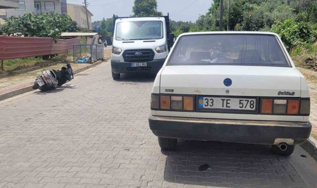 Gözüne arı çarpan motosiklet sürücüsü hastanelik oldu