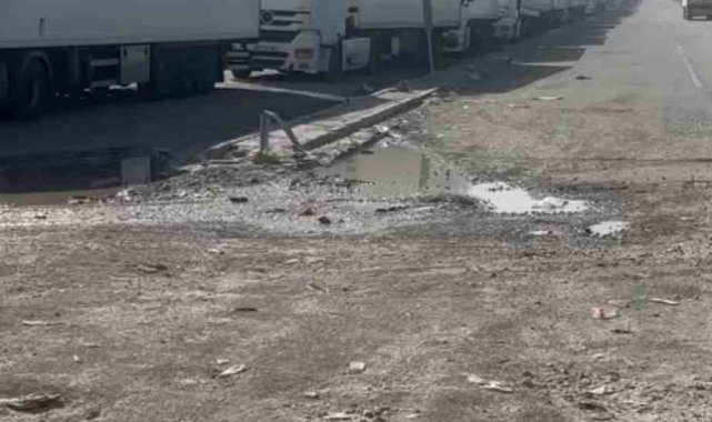 Gürbulak'ta kilometrelerce uzunlukta tır kuyruğu