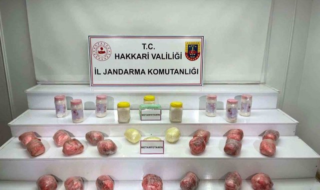 Hakkari'de 34 kilo 638 gram metamfetamin ele geçirildi